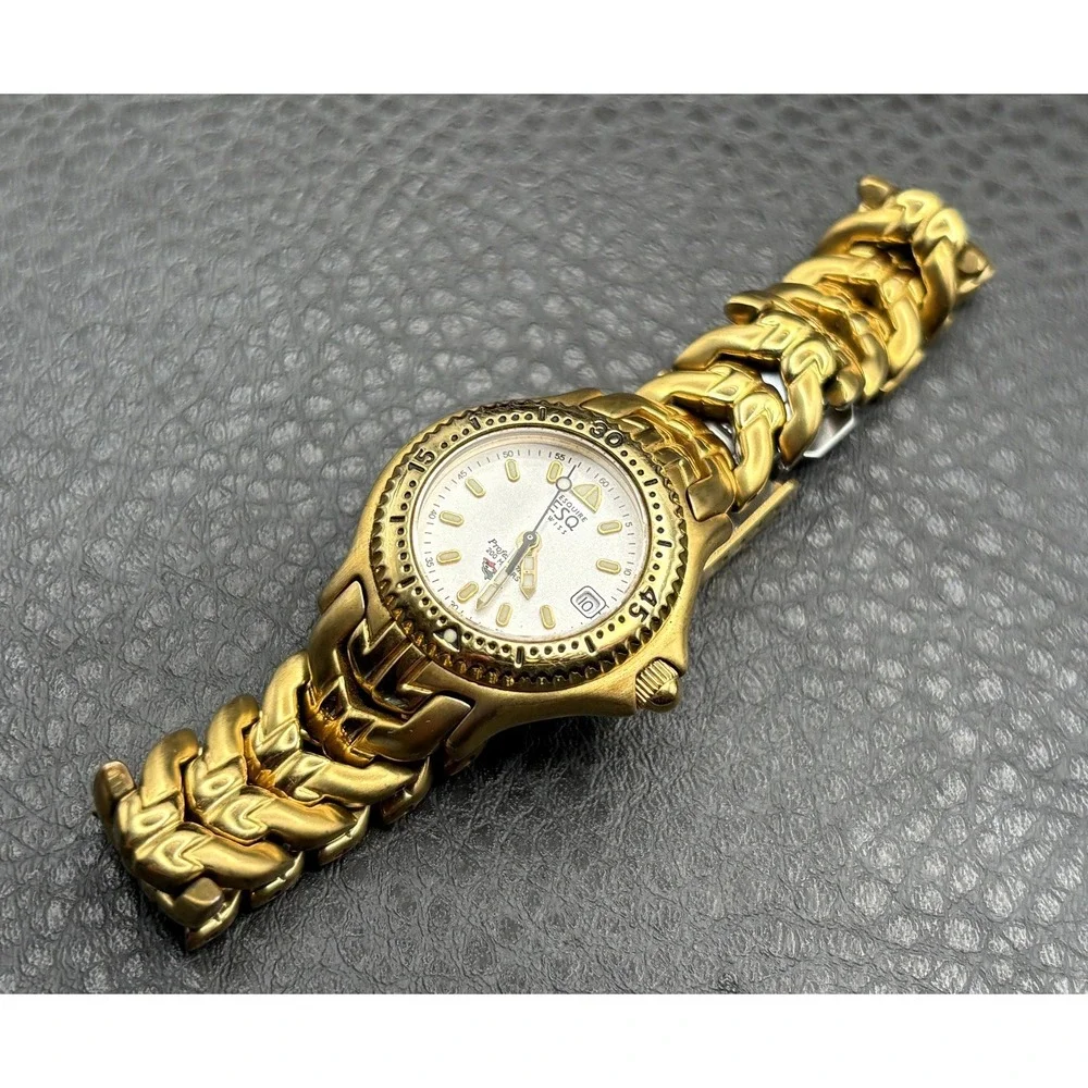 ESQ Esquire Swiss Gold Tone Diver Watch 200M Professional 7